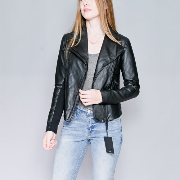 MACKAGE Black Dinah Leather Jacket NWT - Picture 7 of 7